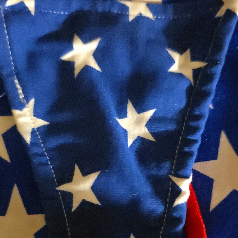 Sexy American Flag Swimsuit Triangle Top And Thong With Coverup 3 Piece - Picture 2 of 11